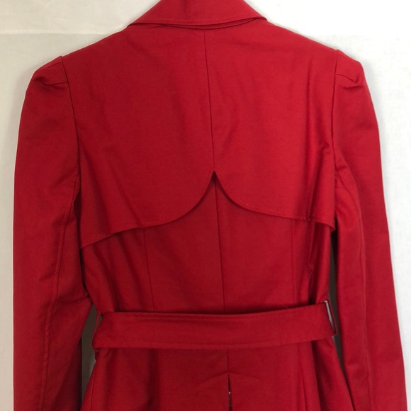 🖤SOLD🖤 Kenneth Cole Women's Red Knee-Length Trench Coat - Picture 6 of 9